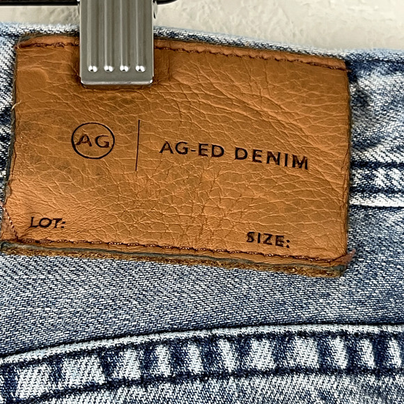 Adriano Goldschmied AG Tellis Jean Mens 38x33 Blue Modern Slim Distressed Japan - Picture 12 of 14